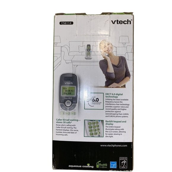Vtech CS6114 DECT 6.0 1 Handset Cordless Telephone Phone - Picture 3 of 4